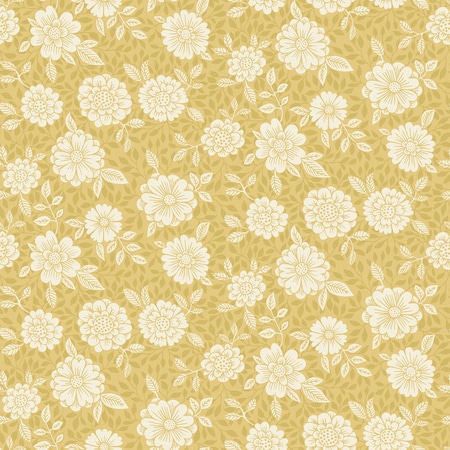 Manhattan Comfort Lewisville Lizette Mustard Charming Floral 33 ft L X 209 in W Wallpaper BR4080-15910